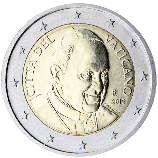 2014 Vaticano 2euro 2016