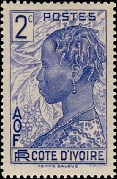1936 AOF CoteIvoire PO110 Baoule Woman Coffee Branches