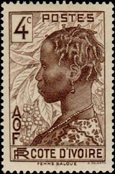 1936 AOF CoteIvoire PO111 Baoule Woman Coffee Branches
