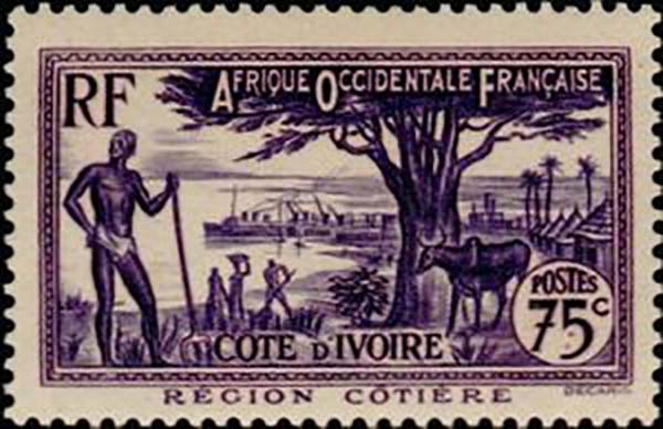 1936 AOF CoteIvoire PO122 Coastal Region