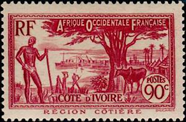 1936 AOF CoteIvoire PO123 Coastal Region