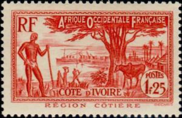 1936 AOF CoteIvoire PO125 Coastal Region