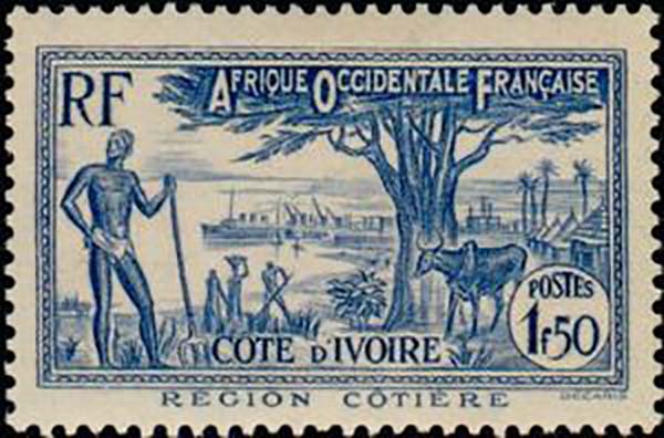 1936 AOF CoteIvoire PO126 Coastal Region