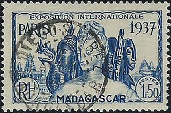1937 Madagascar PO198 World Exhibition Paris