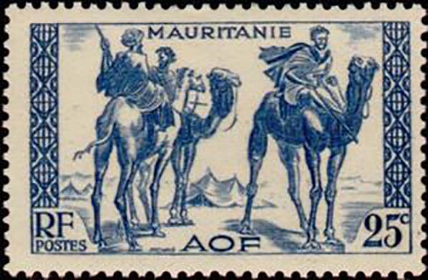 1938 Mauritanie PO80 Warriors on Dromedary Camelus dromedarius