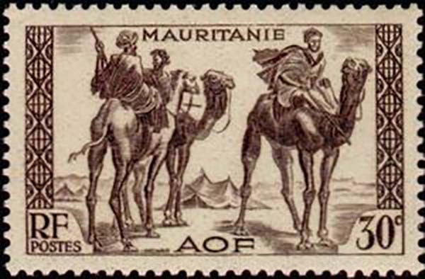 1938 Mauritanie PO81 Warriors on Dromedary Camelus dromedarius