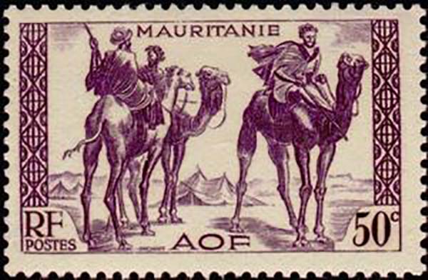 1938 Mauritanie PO83 Warriors on Dromedary Camelus dromedarius